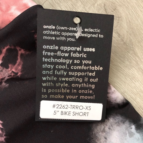 NWT Onzie Mini Bike High Waist Shorts • Tie Dye • - Picture 8 of 8